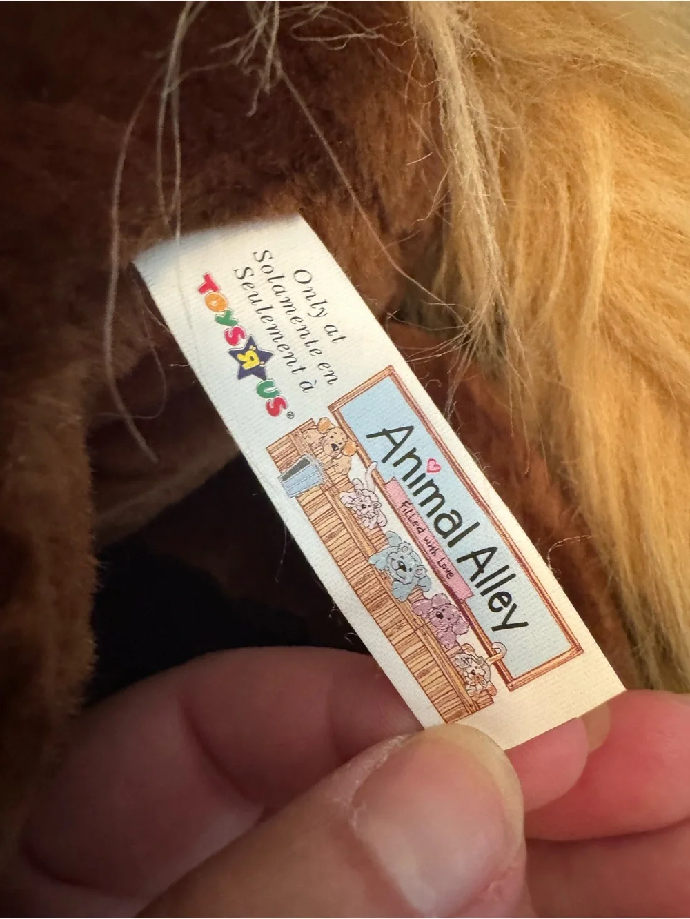 Vintage Y2K Animal Alley Toys R Us Brown and White Paint Horse Pony Plush Pony